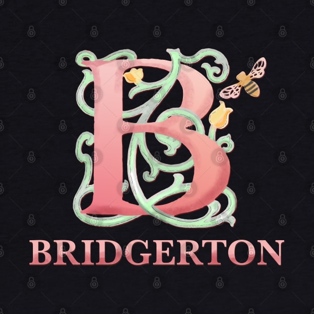 Vintage Bridgerton Monogram Lettering with a Bee by YourGoods